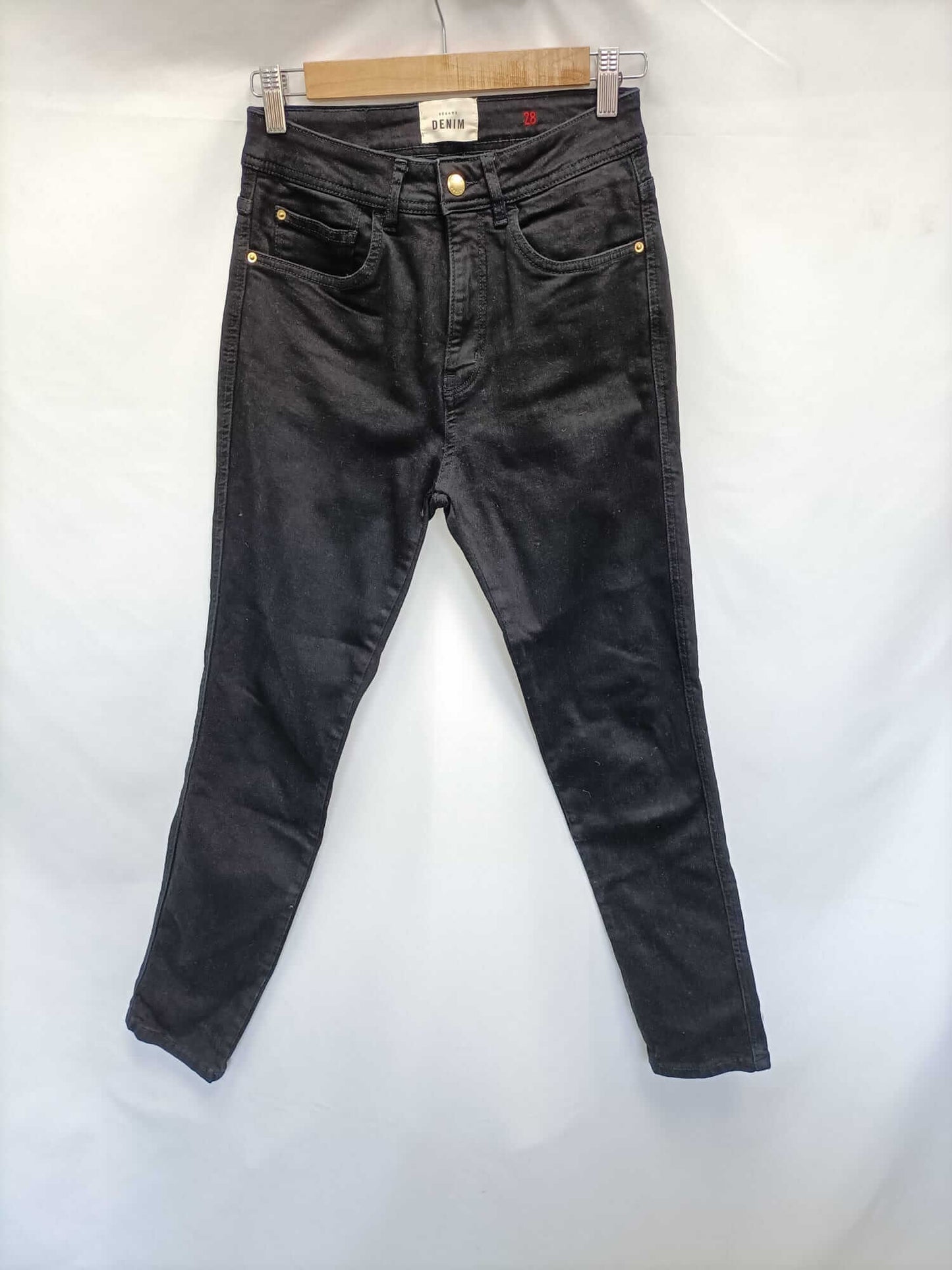 SÉZANE.Pantalones negros denim T.32/34