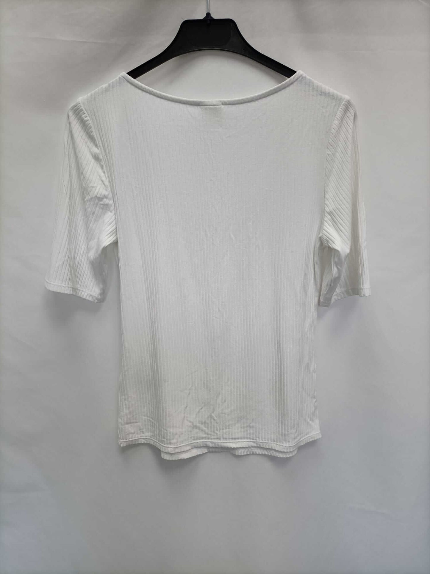 H&M.Top punto blanco canalé T.s