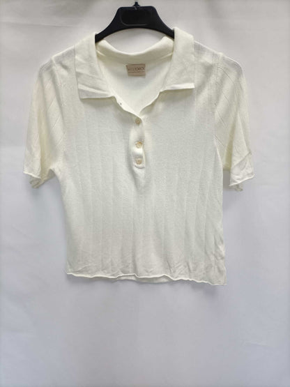 MUS&BOMBON.Top punto polo beige TU (s/m)