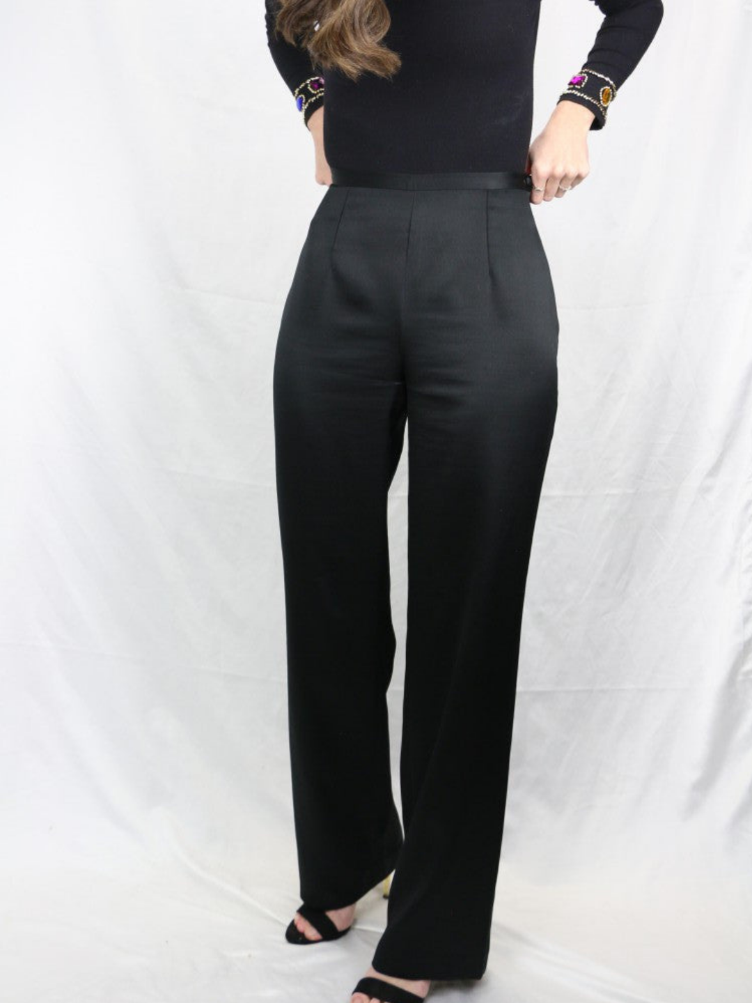 HERMES GOVANTES. Pantalones negros T.40