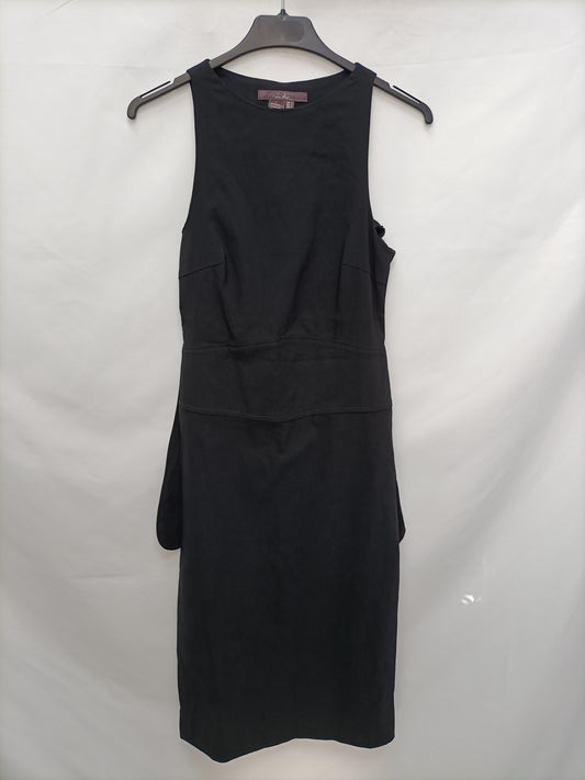 ZARA. Vestidos midi  negro licra T. M