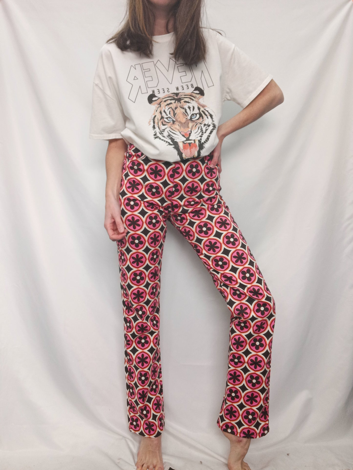 PULL&BEAR. Pantalón Estilo retro T.s