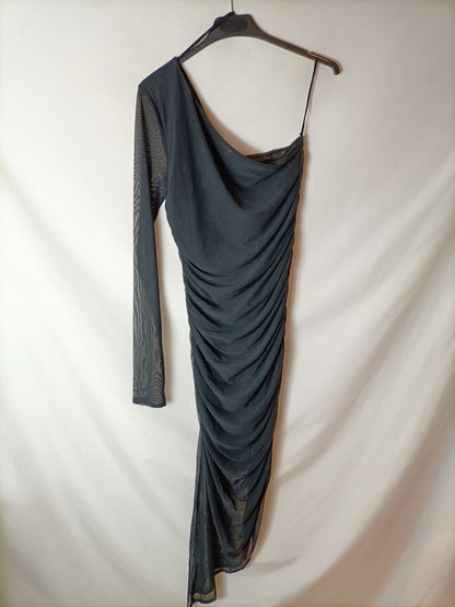 ZARA.Vestido negro tull T.m