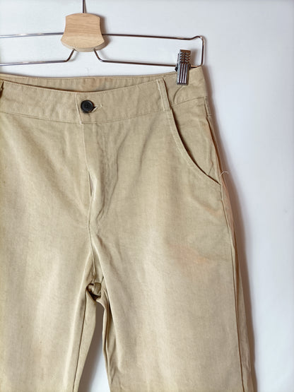 BAKIN POWER. Pantalón ancho beige T.s