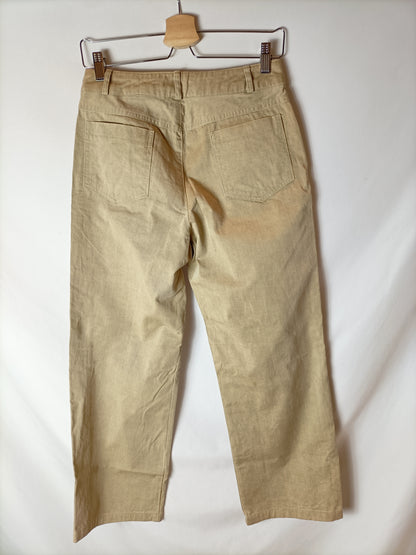 BAKIN POWER. Pantalón ancho beige T.s