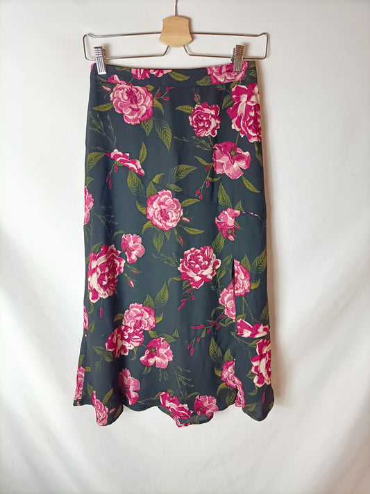 JUSTFAB. Falda midi flores T.xs