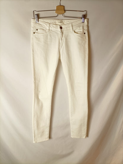 BA&SH. Pantalones pitillo blancos. T 27 (38)