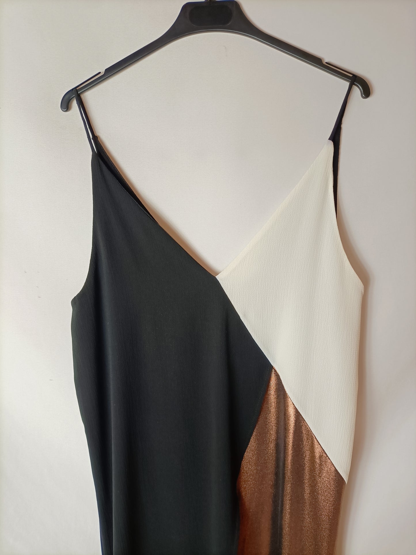 ZARA. Vestido corto tricolor T.m