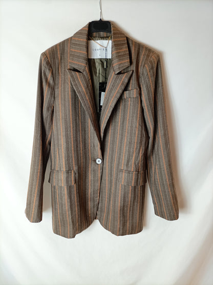 LOAVIES. Blazer marrón rayas T.s