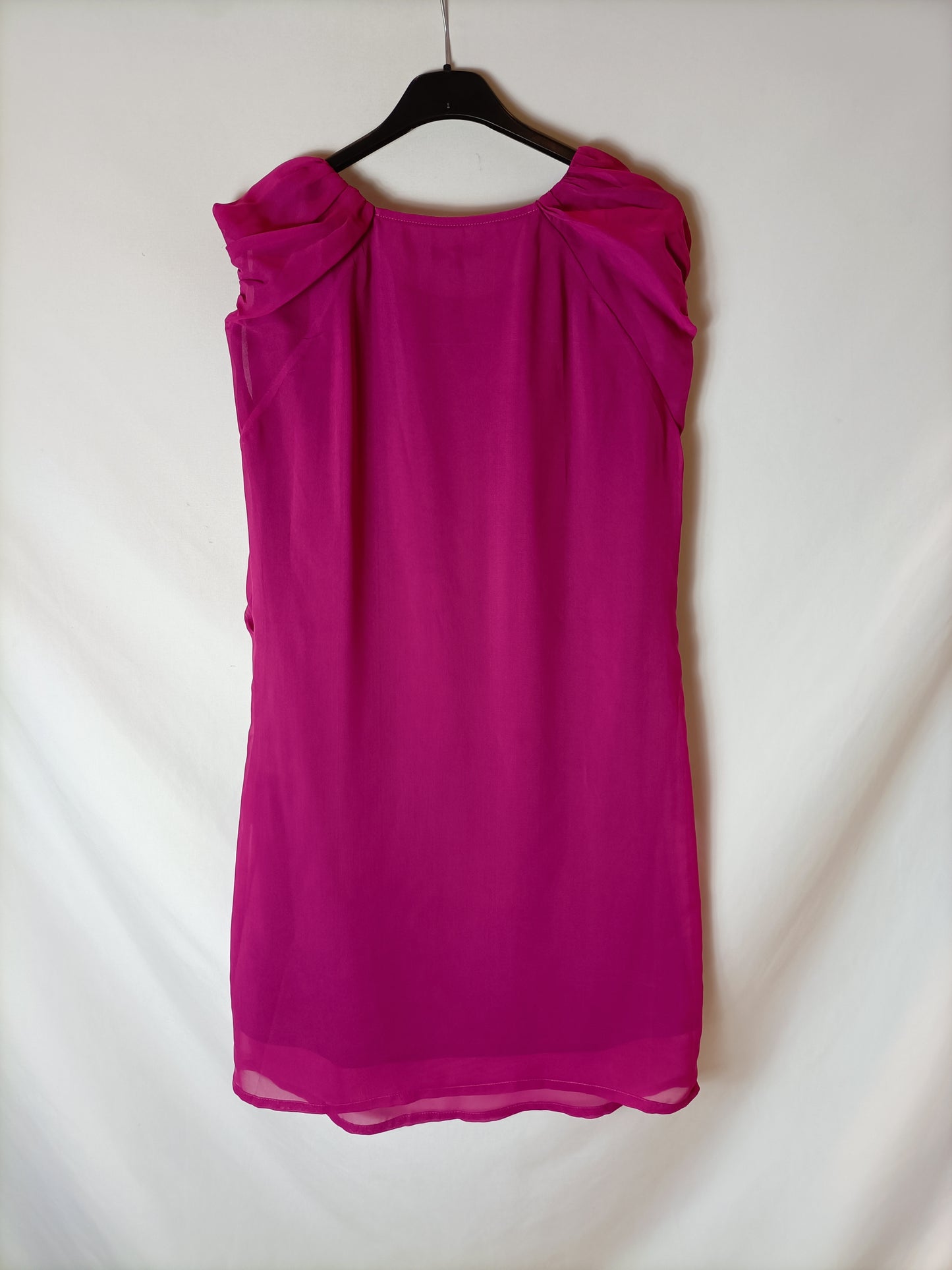 KLING. Vestido gasa rosa. T 2 (38)