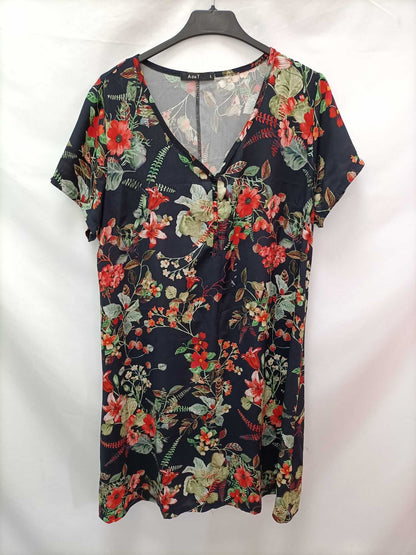 AdeT. Vestido negro flores Tu (m/l)