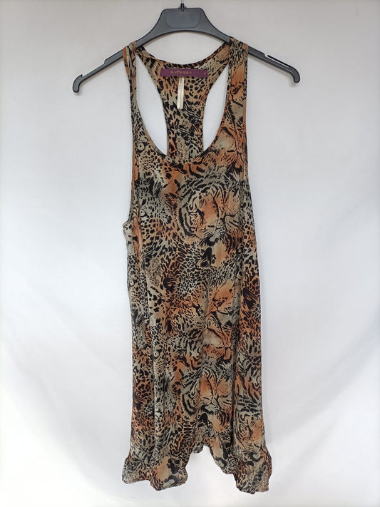 RAPSODIA. Vestido corto animal print T.m