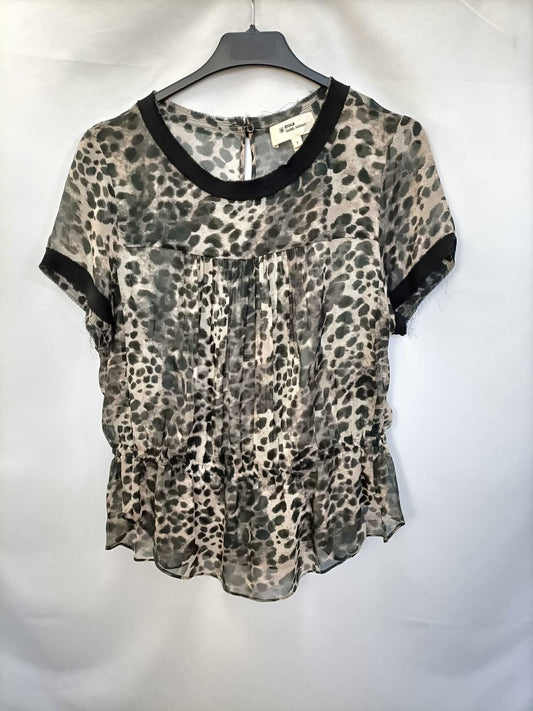 ISABEL MARANT. Blusa fluid animal print T.1 (s)