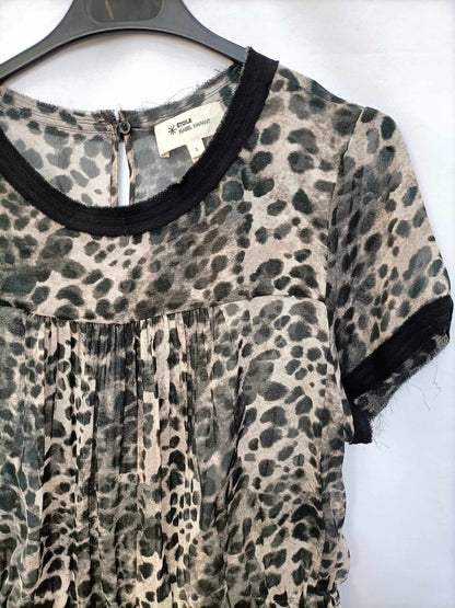 ISABEL MARANT. Blusa fluid animal print T.1 (s)