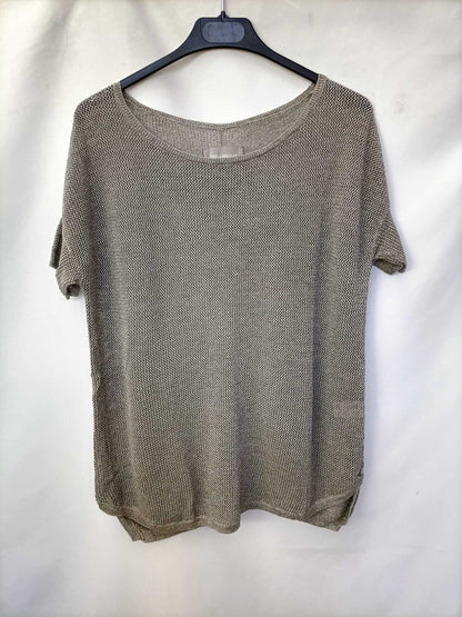 ZADIG&VOLTAIRE. Top gris hilos plateadas T.m