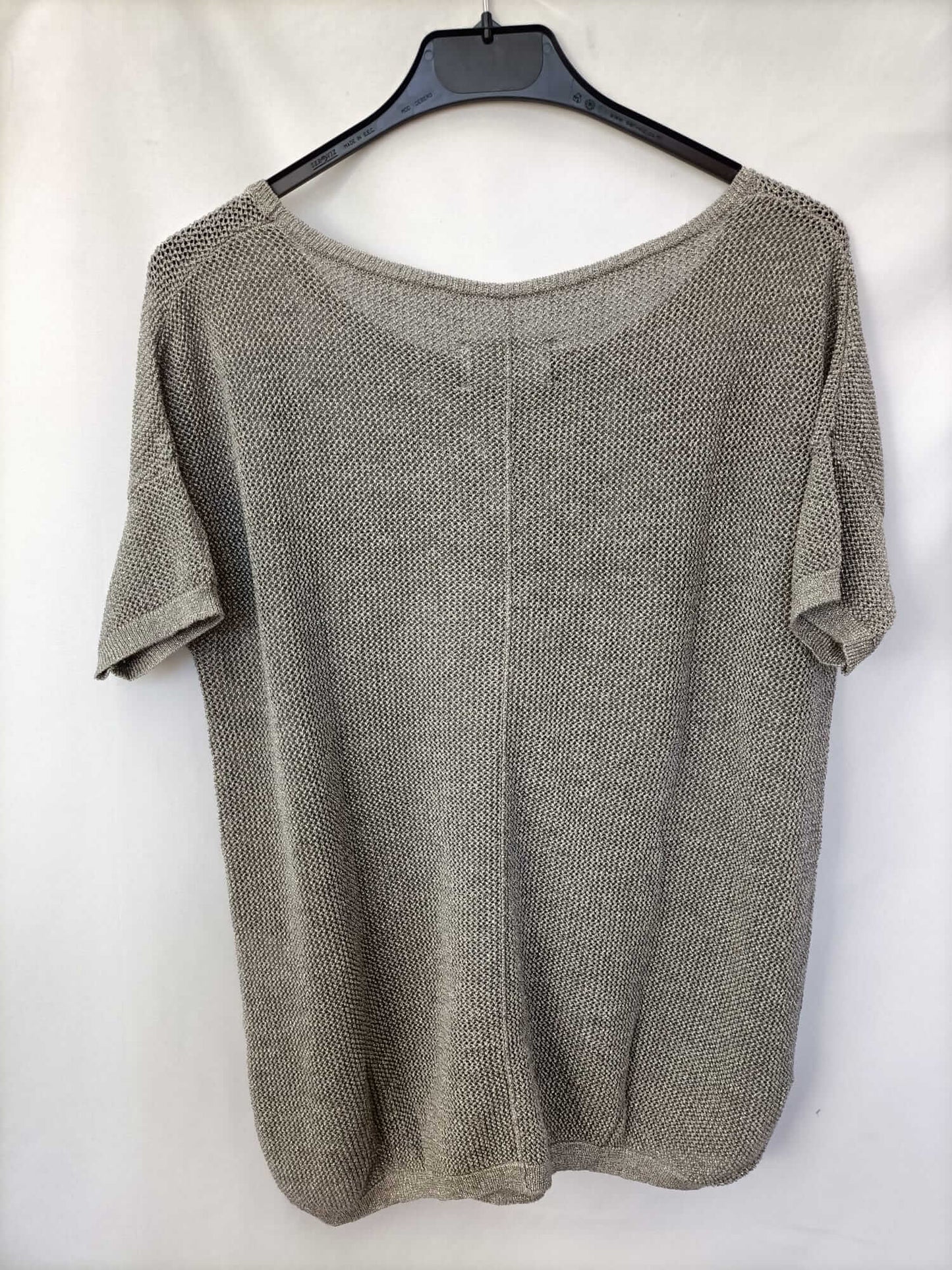 ZADIG&VOLTAIRE. Top gris hilos plateadas T.m