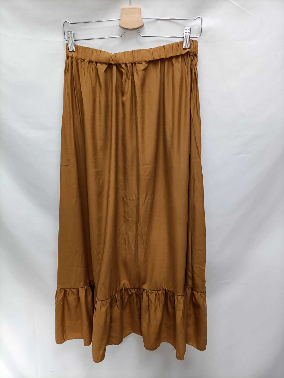 MEISIE.Falda midi camel T.m