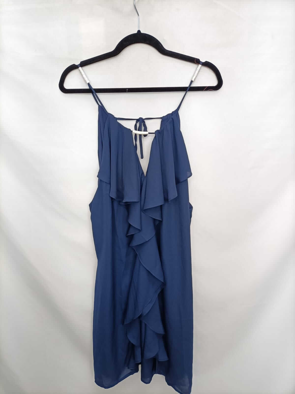 FLORYDAY.Vestido azul volantes T.XL