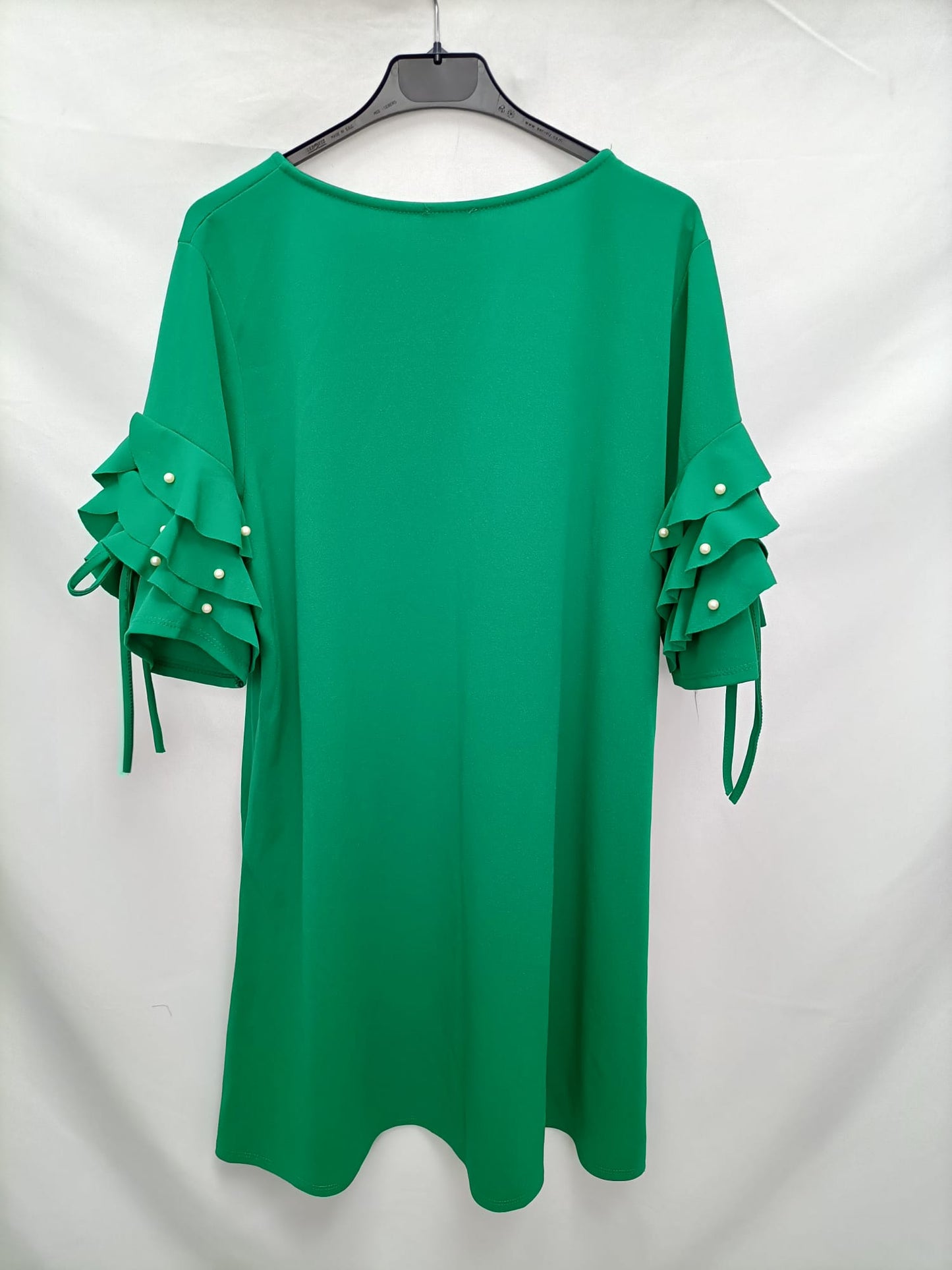 CARISAL.Vestido verde corto T.L