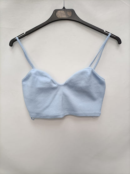 ZARA. Croptop azul T.s