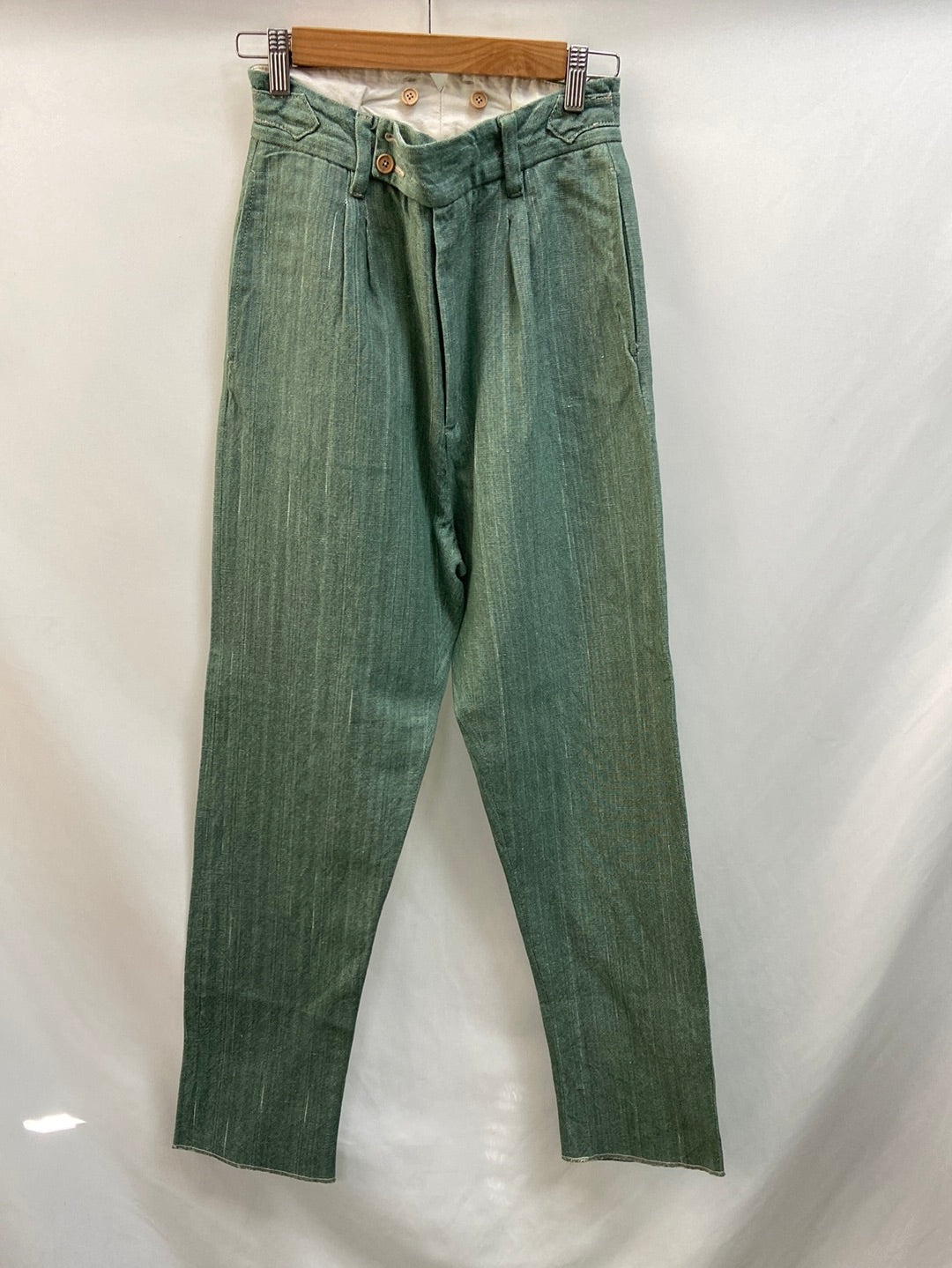 HECONCRETE.Pantalones slouchy verde jaspeado T.xs