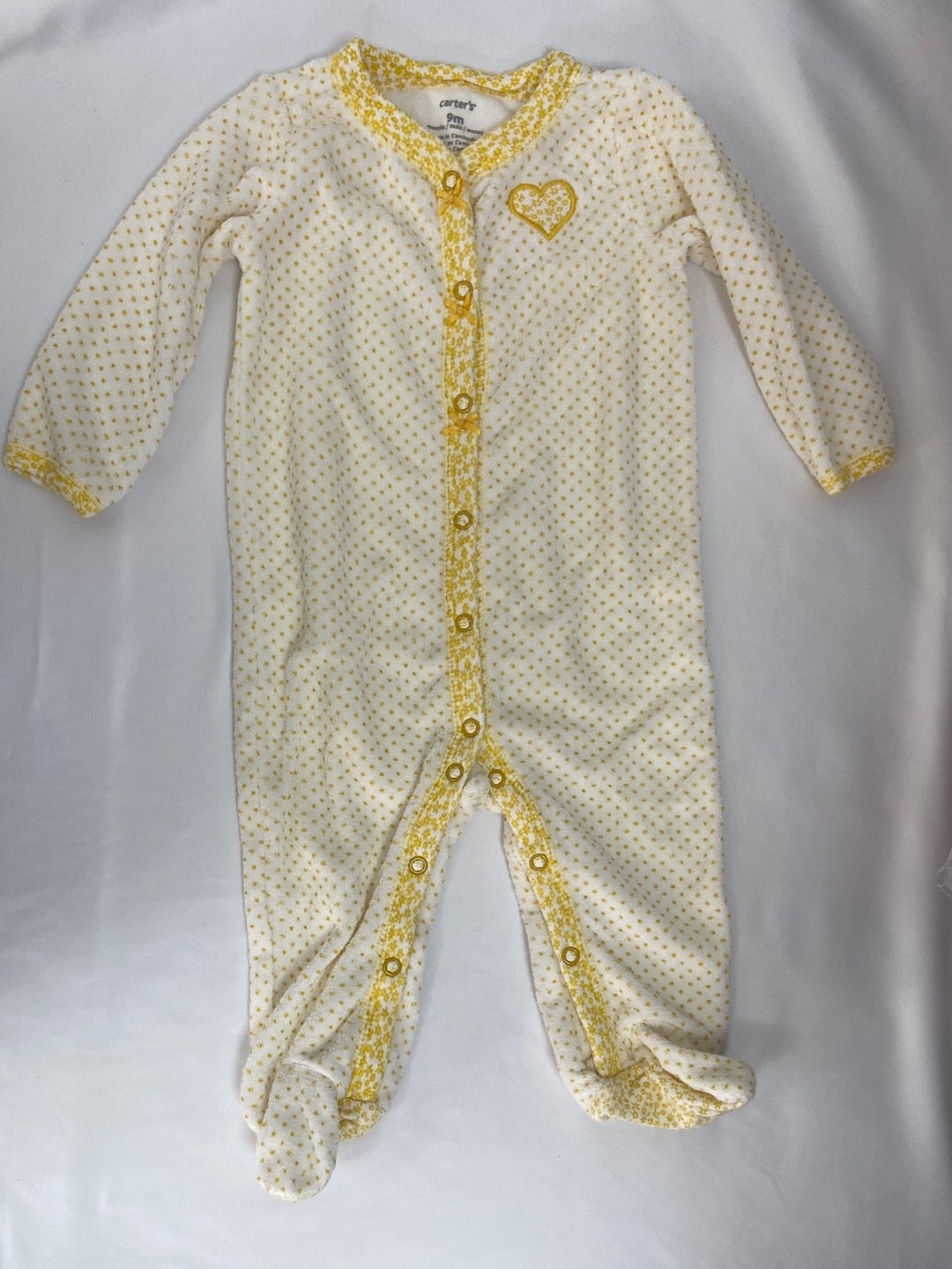 CARTER’S. Pijama amarillo lunares T.9 meses