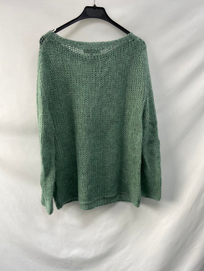 MAGNOLIA TRENDY. Jersey verde punto T.0(s/m)