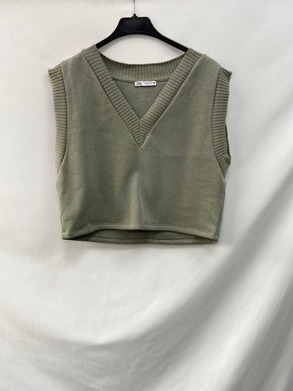 ZARA.Chaleco crop T.s