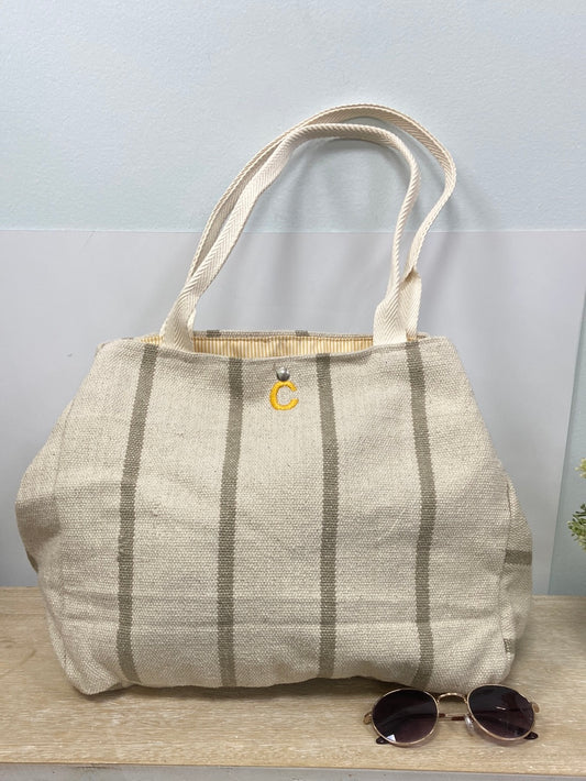 OTRAS.Bolso tela beige