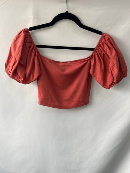 ZARA.Croptop teja mangas abullonadas T.s (Tara)