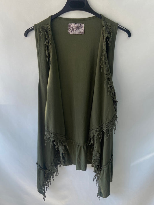 ZARA. Chaleco croché talla L