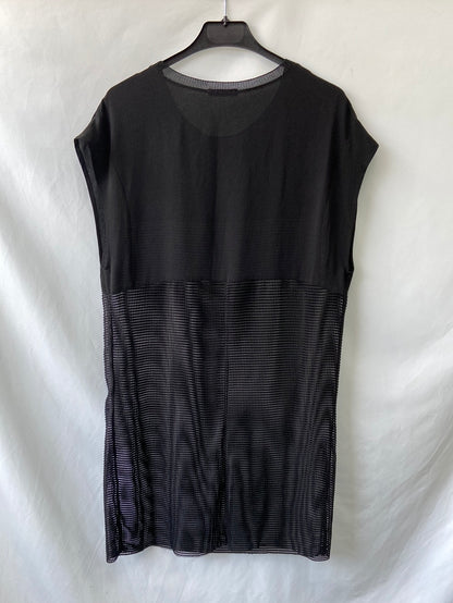 ZARA.Vestido negro transparente T.M