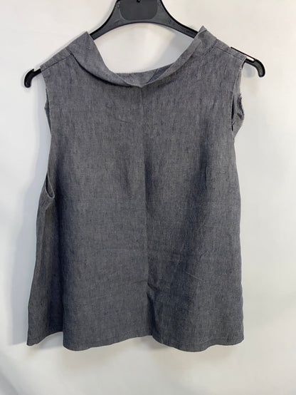 OTRAS.Blusa gris jaspeada T.m