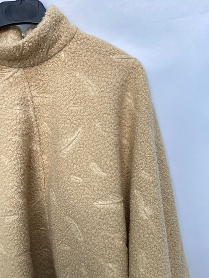 ZARA.Poncho beige textura T.xs