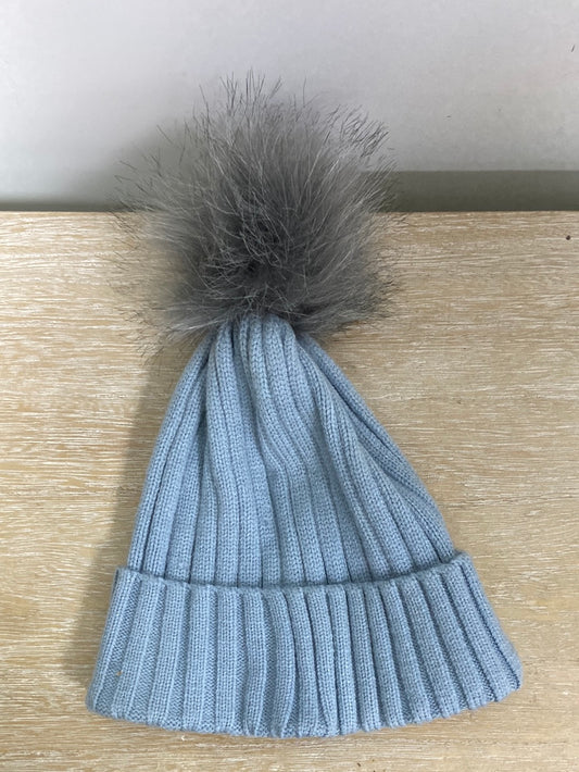 PRIMARK.Gorro azul pompón