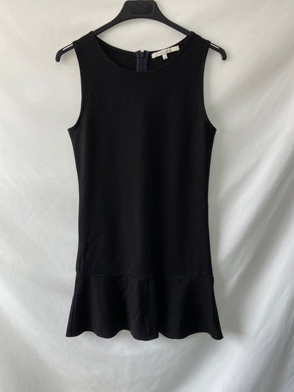 EASY WEAR. Vestido negro volante T.36