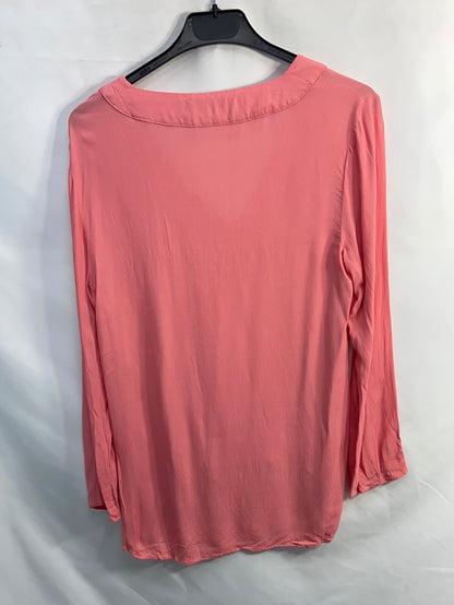 ZARA.Blusa rosa chicle T.M