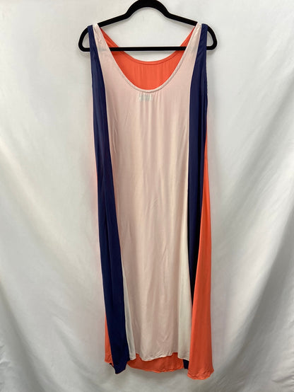 AMATEUR. Vestido largo tricolor T.m