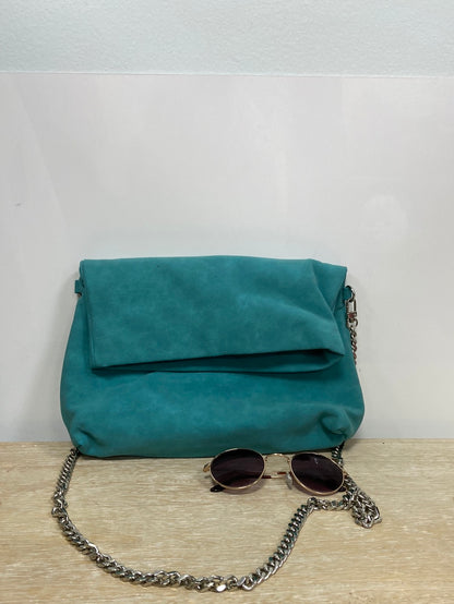 MarketJUSTFAB.Bolso azul antelina