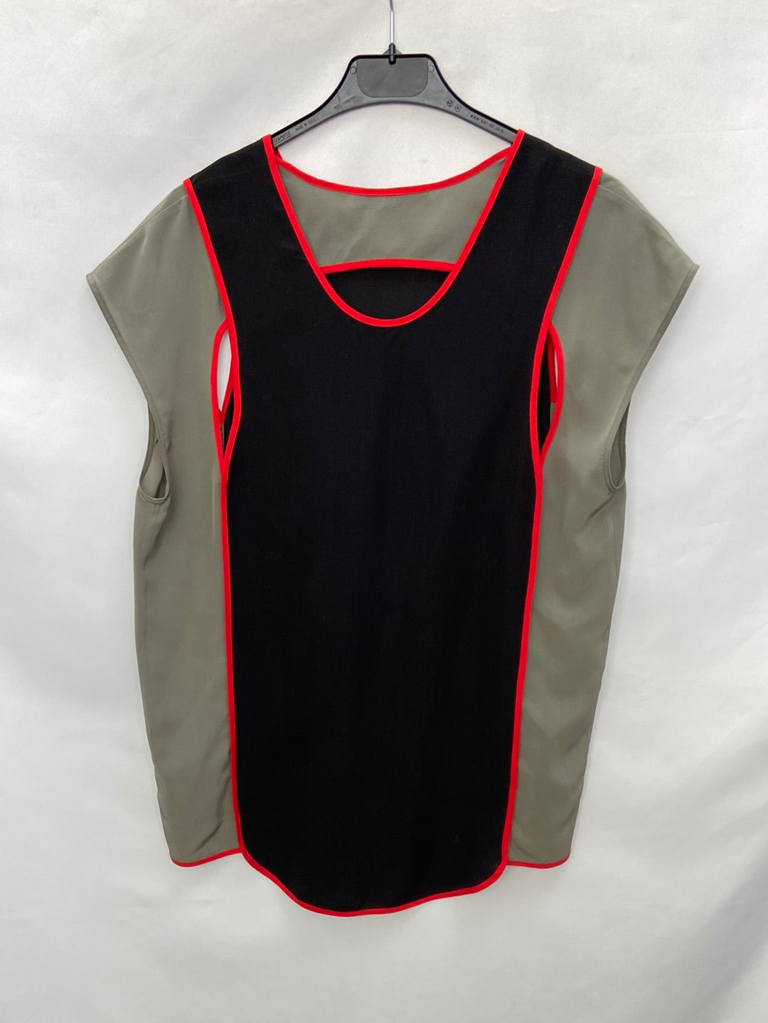 ALEXANDER WANG.Blusa seda tricolor T.s