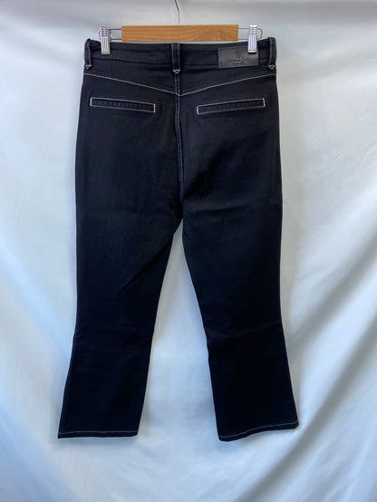 MASSIMO DUTTI.Pantalones negros costuras T.40