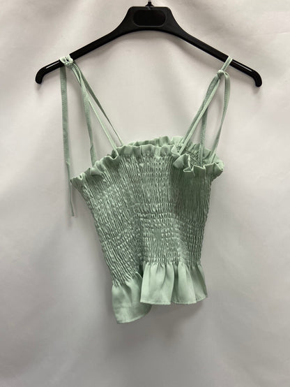 ZAFUL.Top verde pastel nido de abeja T.s