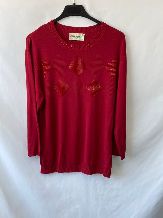 QUERDANI. Jersey rojo pedrería T.xl