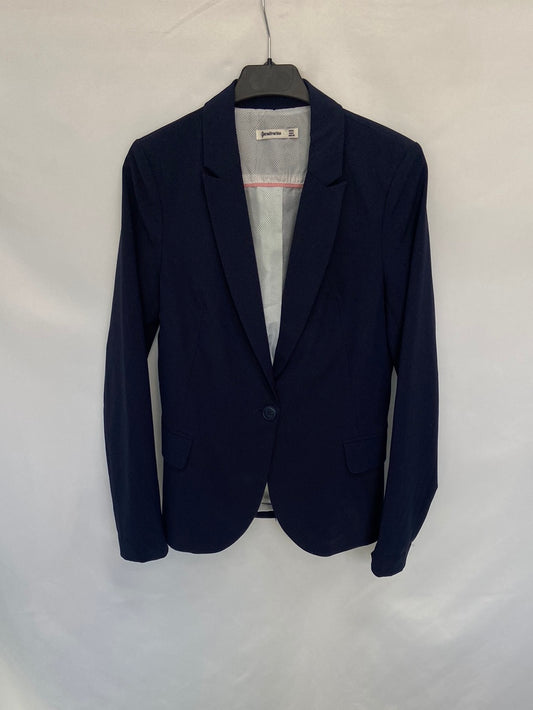 STRADIVARIUS.Blazer azul clásica T.s