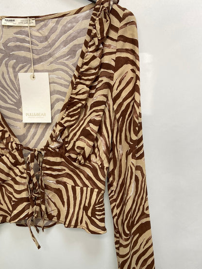 PULL&BEAR.Top animal print T.XS