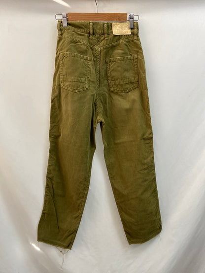 GOLDENGOOSE.Pantalones verdes rectos pana T.36