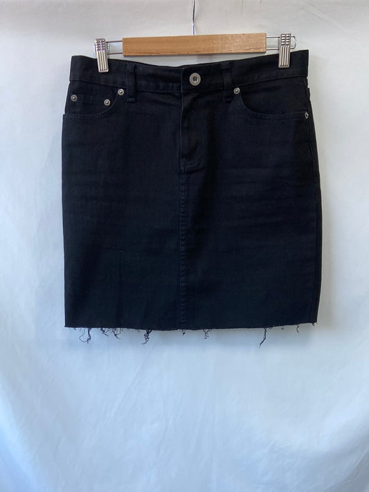 RALPH LAUREN JEANS.Falda denim negra T.38