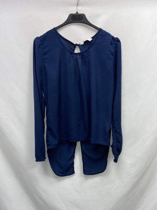 OTRAS. Blusa azul fluida T.s