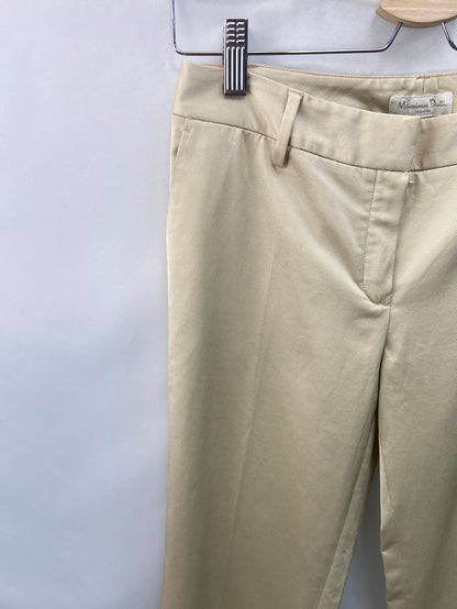 MASSIMO DUTTI. Pantalones beige T.36