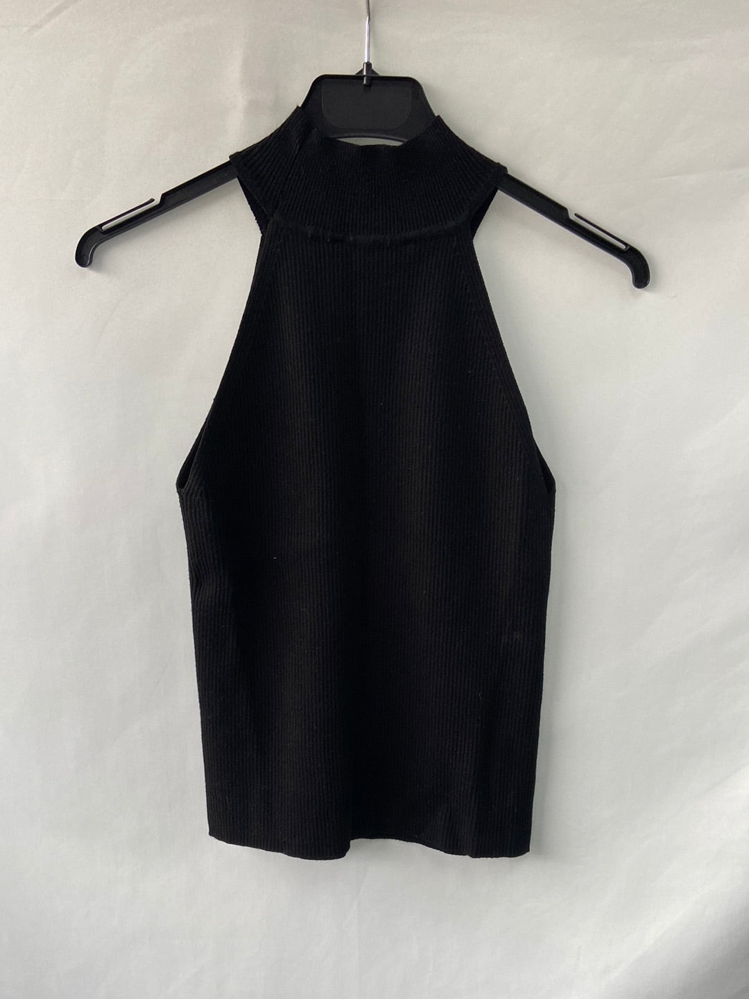 ZARA.Top punto negro halter T.s